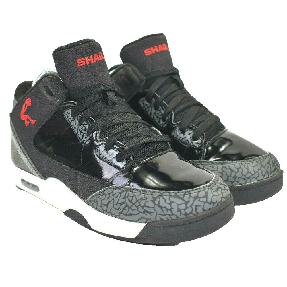 Shaquille O'Neal Shaq Boy's Youth Size 6 Black Cement Basketball High Tops Shoes